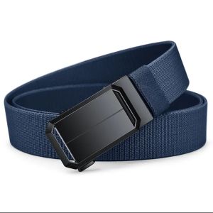 GUOQI | Automatic Buckle Nylon Canvas Elastic Belt for Outdoor Casual Wear