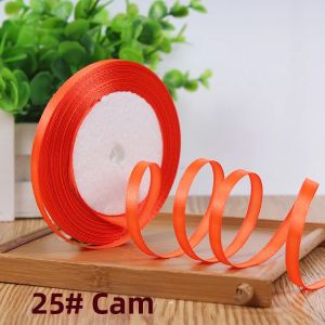 6mm Màu Xanh Hoàng Gia Lụa Satin Ruy Băng 25 Yard/cuộn Cho Tiệc Cưới Trang Trí Gói Quà Giáng Sinh Năm Mới Trang Phục May