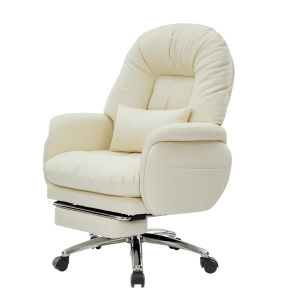 Comfortable Rotatable Computer Chair Home Office Desk Chair Executive Leather Lazy Sofa Bed Modern Style Adjustable Height