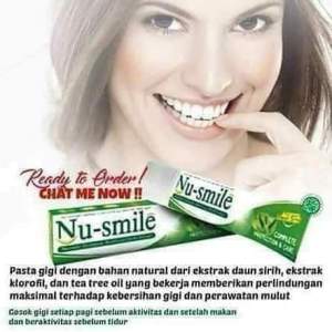 6 pcs NUSMILE (PASTA GIGI HERBAL HILANGKAN BAU MULUTPLAKSARIAWAN)