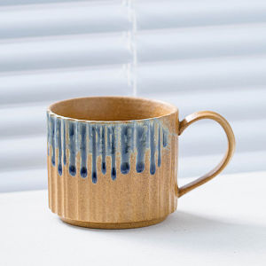 Gradient Retro Creative High Aesthetics Coffee Cup and Saucer Set