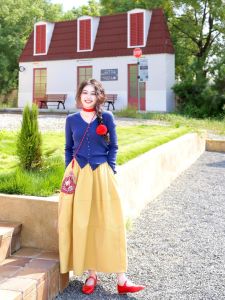 Elegant High Waist A-Line Midi Skirt Womens Spring Autumn Fashion Slimming Bloom Design Versatile Casual Comfortable Skirt