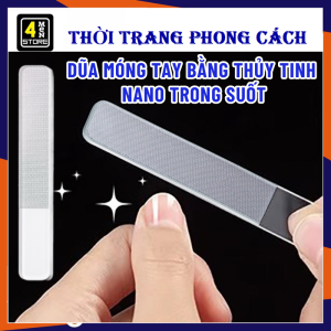 Cây Dũa Móng Tay Pha Lê Trong Suốt Chà Nhám Tạo Form Cho Móng Tiện Lợi - Que Dũa Móng Thủy Tinh - Dụng Cụ Làm Móng Chuyên Nghiệp