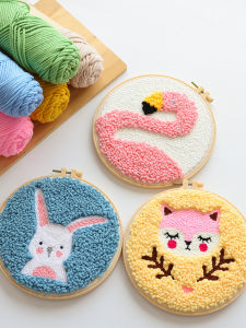 Animal Pattern DIY Punch Needle Embroidery Kit