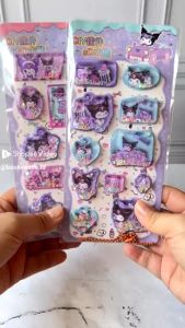 Sticker DIY Gantungan Kunci Sanrio / Stiker Air Glitter Ganci Karakter Sanrio