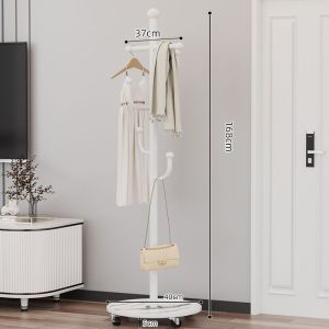 Home Movable Stand-Up Coat Rack and Bag Hanger