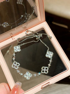 Elegant Imitation Mother-of-Pearl Four-leaf Clover Bracelet for Women Lucky Grass Bracelet Luxury Minimalist Bracelet Jewelry