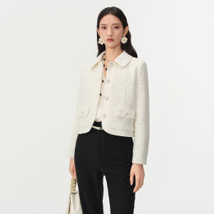 Koradior | New Spring Season Boucle Wool Blend Short Jacket