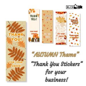 18pcs Thank you stickers for your business Autumn theme