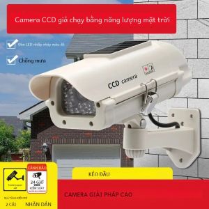 Camera CCD Giả Chống Nước Chạy Bằng Năng Lượng Mặt Trời Hệ Thống Giám Sát An Ninh Nhấp Nháy Màu Đỏ Để Sử Dụng Tại Văn Phòng Tại Nhà Răn Đe Trộm