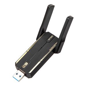 Kebidumei | Kebidumei AX1800 USB 3.0 WiFi 6 Adapter Dual Band 2.4G/5G Wireless Network Card MU-MIMO WPA3 for PC Laptop Driver Free Win10/11
