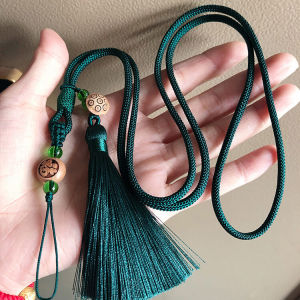 Dây Đeo Điện Thoại Dài Thủ Công Hạt Gỗ Tua Rua Cổ Điển Dây Đeo Cổ Chắc Chắn Dây Đeo Áo Len Dây Đeo Điện Thoại Di Động Bền Bỉ