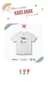 My In Baju Kaos Distro Anak Perempuan Tangan Pndek Motif Cinnamoroll usia  1-13 Tahun K105