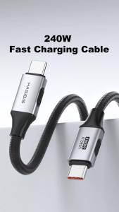 Hagibis | Hagibis USB C to USB C Cable USB Type C Charger Cord 240W PD3.1 Fast Charging Short for iPhone 15/16/17 Pro Laptops Tablet Car