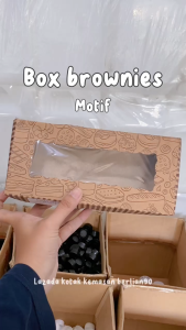 Dus Brownies 21.5 x 10x5/Box Brownies Kraft Motif  isi 50 Lbr