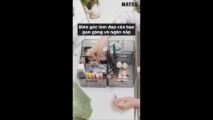 Khay đa năng DUY TÂN nhựa PET bền chắc khay đựng sắp xếp đồ đạc gọn gàng màu trong suốt cao cấp