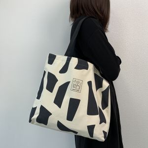 One-Shoulder Large Capacity Canvas Bag Womens Original Handbag College Student Class Andy Bag Factory Store Tote Bag Men
