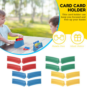 4PCS Plastic Card Holders Large Capacity Portable Stackable Storage Game Card Tray Keep Focusing Playing for Adults Kids Seniors