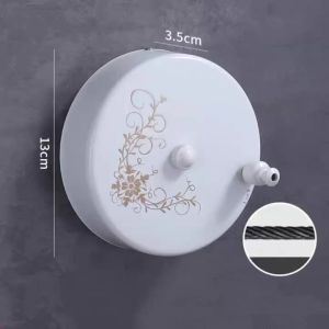 5 M Retractable Clothesline Black/White Stainless Steel Steel Wire Single Row Hanger Clothes Drying Rope Hidden Type Clothesline