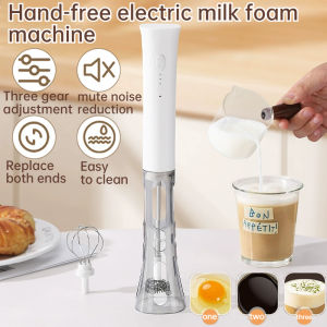 Not Manual Electric Milk Frother Mixerthree Speed Adjustmentdual Head Replacementwireless Designuse for Baking/Coffee/Jam