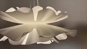 Đèn chùm thả trần hình bông hoa đối xứng 3 chế độ sáng phong cách Bắc Âu decor phòng ngủ