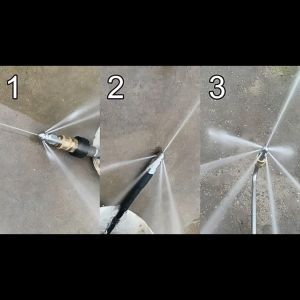 1/4 inch Sewer Nozzle Drain Pipe Cleaner Hose Nozzle High Pressure Washer Drain Pipe Cleaning Front 1 Back 6 下水道喷嘴