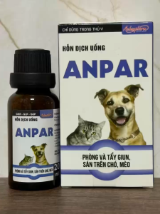 ANPAR - 20ml - SẢN PHẨM HỖ TRỢ PHÒNG NGỪA VÀ LÀM SẠCH GIUN SÁN TRÊN CHÓ MÈO
