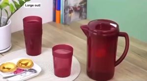 1500ml Pitcher with 4 Cups Large High Quality Fiberglass Pitcher with fiberglass cup Juice Conta