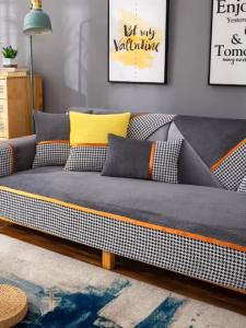 Antiskid Four Seasons适用 Couch Cover Plaid Design
