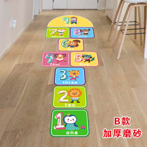 สติ๊กเกอร์ตกแต่งพื้นแบบเคลื่อนที่ได้สำหรับโรงเรียนและอนุบาล กระโดดบ้าน เยาวชน กระโดดบล็อก ติดได้ทุกพื้นผิว ป้องกันน้ำ