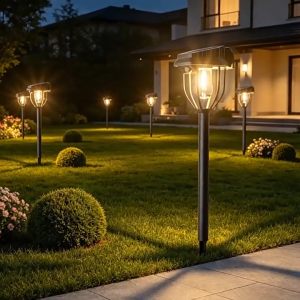 Solar Garden Light 2 in 1 Outdoor Wall Lamp LED Waterproof Motion Sensor Tungsten Filament Solar Lawn Lamp for Garden Yard Pathway