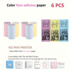 Mini Printer Portable Thermal Printer Photo Lable Printing Pocket Printer 57mm Printing Wireless BT 200dpi Android IOS Printers