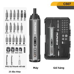 Bộ Tua Vít Điện Đa Năng MUFASHA 25 Trong 1 Tự Khoan Lực Siết 10N Đa Chức Năng Dùng Được Cho Nhiều Tình Huống Kèm Đầu Vặn Ốc Cầm Tay Nguồn Điện DC