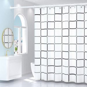 HomeAce Shower Curtain: A Shell Design Waterproof Solution