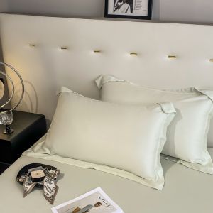 Summer High-End Lyocell Silk Pillowcase Pair True Silk Ice Feeling Pillow Core Cover Single Person Dormitory Home Use Pillowcase