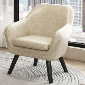 Modern Leisure Sofa Bed for Balcony Office Comfortable Single Person Small Apartment Hotel Leather Couch Simple Assembly Required