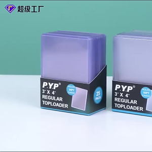 SG-Stock 25pcs Toploader Clear Grade A 35pt Top Loader High Clear Ultra PRO Sleeve For Pokemon Magic Yugioh Blue & Transparent