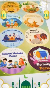 Stiker Hiasan Lebaran & Aksesoris Idul Fitri - 40 Pcs
