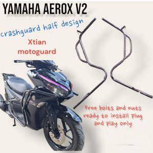 YAMAHA AEROX V2- CRASHGUARD HALF DESIGN(POWDER COATED)