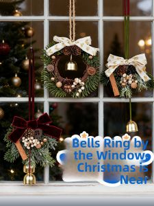 BEAUTY IN THE LIGHT | Christmas Hanging Decorations Bow Pinecone Bell Window Ambiance