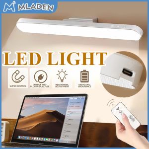 MLADEN Hanging Magnetic LED Table Lamp Night Light Desk Lamp Rechargeable Stepless Dimming Cabinet Light With Remote Control