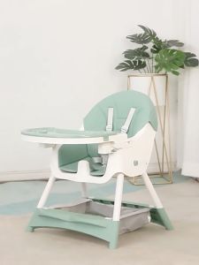 เก้าอี้ทานข้าวเด็ก เปลี่ยนได้ 3 ระดับ พับเก็บง่าย ถาดอาหารเลื่อนเข้าออกได้ ล้อเลื่อนเอาออกได้ BBX619