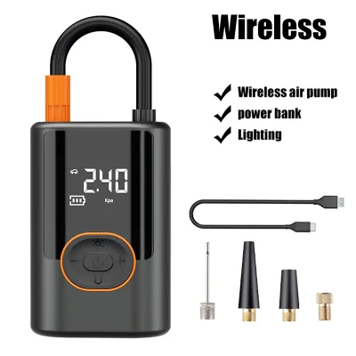 Wireless Car Air Compressor Air Pump Digital Display Electric Tire Inflator Pump for Motorcycle Bicycle AUTO Tyre with Lighting