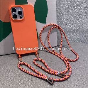 Adjustable Pure Color Phone Case with Lanyard for Apple iPhone 17 pro Max 15 13 XR XS Max 12 pro 8 plus Anti-Fall Simple Design