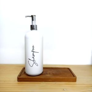 Botol Sabun Cair 500ml Aesthetic/ Botol Pump Sabun Cair Refill 500ml HDPE Hitam Putih Luxury Silver