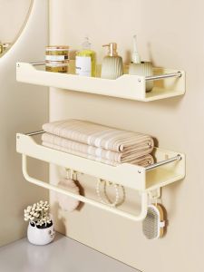 ชั้นวางของติดผนังห้องน้ำ ชั้นวางของอ่างล้างหน้า ไม่ต้องเจาะผนัง ชั้นวางอเนกประสงค์ในห้องน้ำ อุปกรณ์เสริมในบ้าน