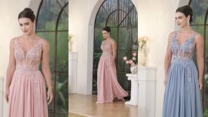 Babyonlinedress | Đầm Dạ Hội Chữ A Màu Xanh Hải Quân Có Dây Đeo Spaghetti Đính Hạt Trang Trí Thanh Lịch Cổ Chữ V Xuyên Thấu Dành Cho Các Bữa Tiệc Trang Trọng