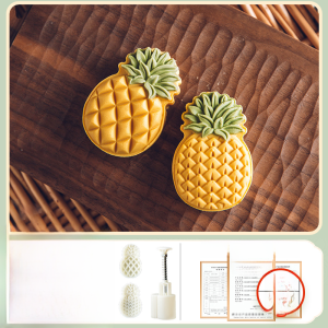 Pineapple Pineapple Sandwich Cookies Moon Cake Mold Mini Green Bean Cake Stamper Cold Cover Cantonese Purple Sweet Potato Yam Cake Complementary Food Embossing
