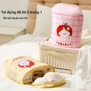 FKD | Túi Đựng Quần Áo Du Lịch Đa Năng Chống Thấm Hình Cartoon Dễ Thương