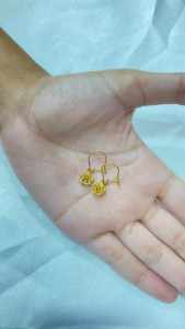 Noin Anting Titanium Anti Karat Bunga Mawar Wanita Korea Rose Flower Perhiasan Aksesoris